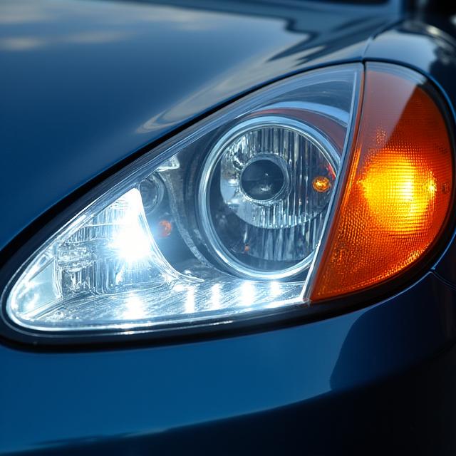 Crystal clear headlights after restoration.