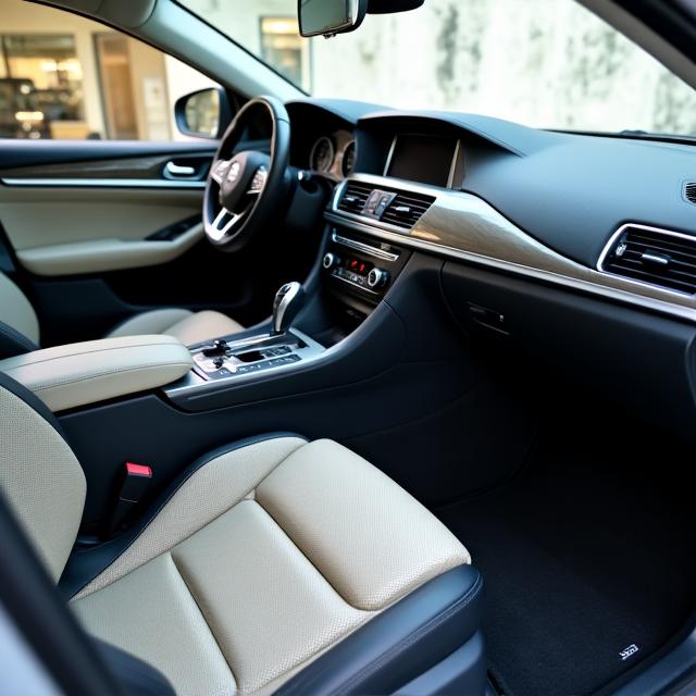 Pristine and clean car interior after detailing.